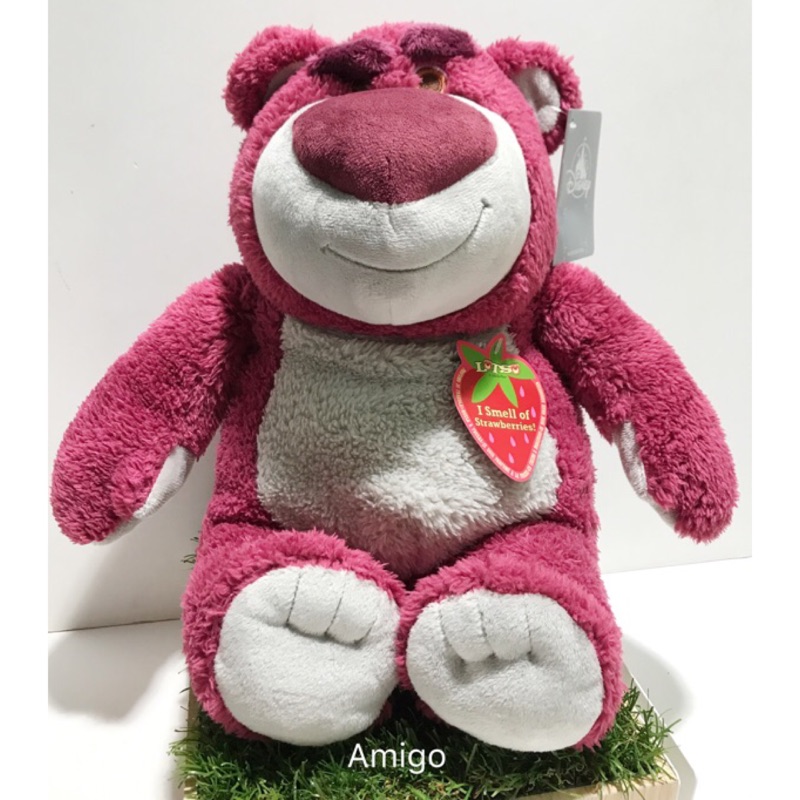 《朋友禮品》香港迪士尼 disney 玩具總動員 熊抱哥 熊暴哥 LOTSO 草莓香味 玩偶 絨毛 娃娃 M號