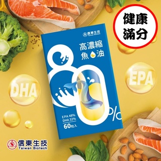 【信東生技】頂級萃取80%深海魚油(60粒/盒)健康滿分 正公司貨