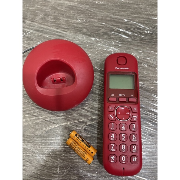 Panasonic 數位無線電話KX-TGB210 紅色（二手，已過保，八成新）