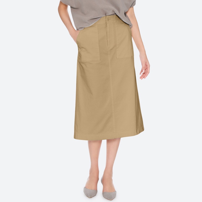 《降價》UNIQLO女裝 工作裙卡其裙