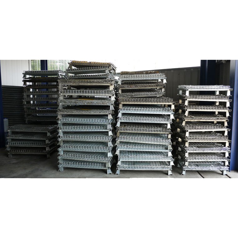 折疊式倉庫二手蝴蝶籠/中古蝴蝶籠/中古貨物籠/中古倉儲籠/中古鐵籠/倉庫籠/鐵籠/鐵框/巧固籠/運費需另外詢價;僅供參考