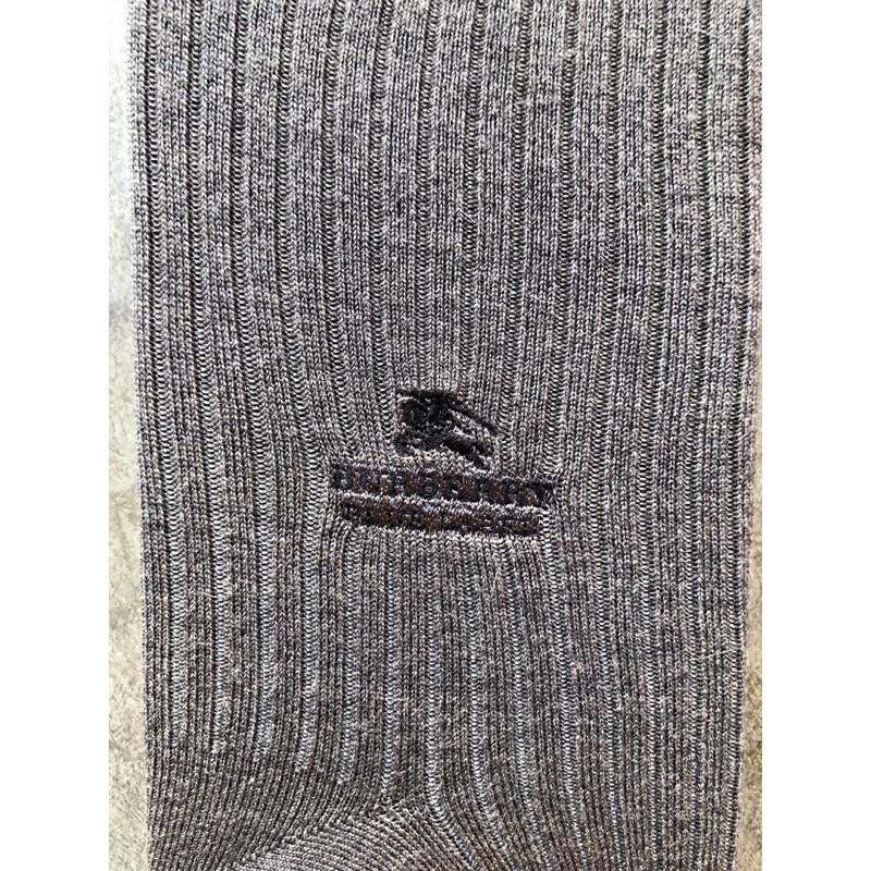 日本藍標【Burberry Blue Label】Logo刺繡保暖羊毛褲襪～灰色