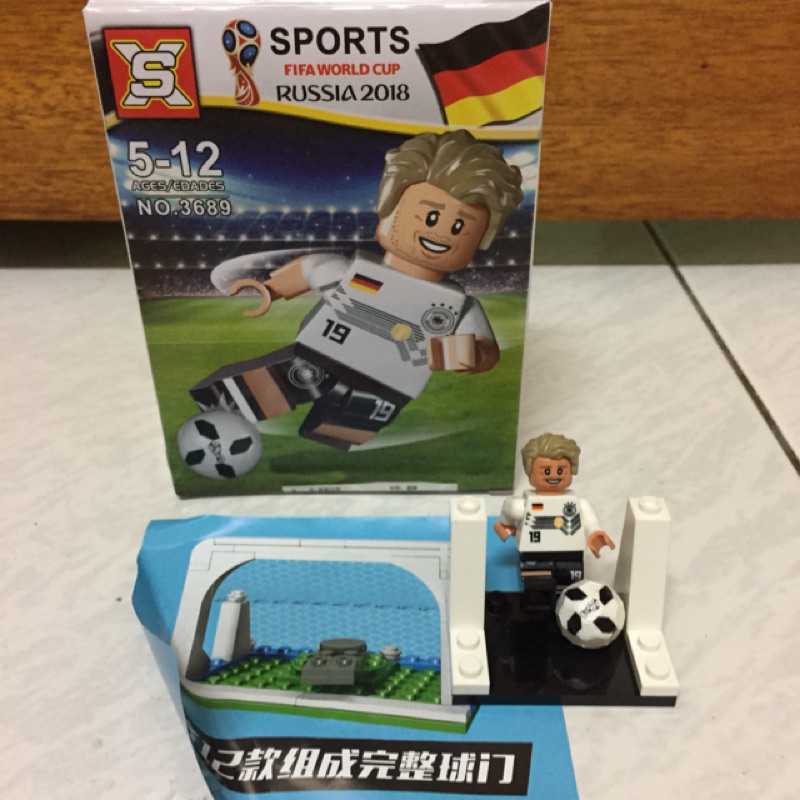 2018俄羅斯世界盃足球賽 積木 世足 德國 19號 mario gotze 格策 紀念公仔 積木公仔 積木玩具