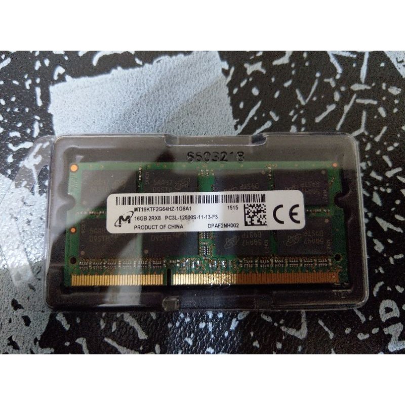 （預購）鎂光記憶體 單條 16GB DDR3L 1600MHZ 1.35V 2Rx8 筆記本 筆記型電腦 RAM 內存