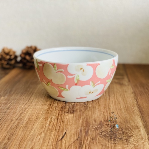 小糖瓷｜日本製 [中] 粉粉蘋果系列之輕量韓式鉢/沙拉小鉢/甜點小鉢/保鮮鉢（無蓋）