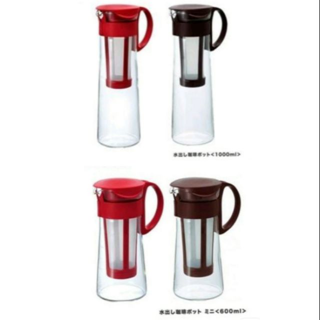 日本製 HARIO 耐熱玻璃冰滴咖啡壺附濾網６００ｍｌ│１０００ｍｌ