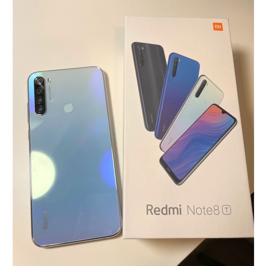 [二手] 小米.紅米 Redmi Note 8T 4GB+64GB 皓月白 完整盒裝 配件全新未使用 大電量.四鏡頭