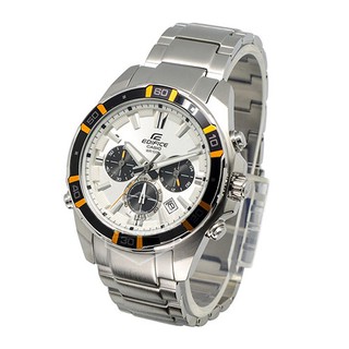 【金台鐘錶】CASIO 卡西歐 EDIFICE 三眼 (LED) 賽車錶 白面 46mm EFR-534D-7A