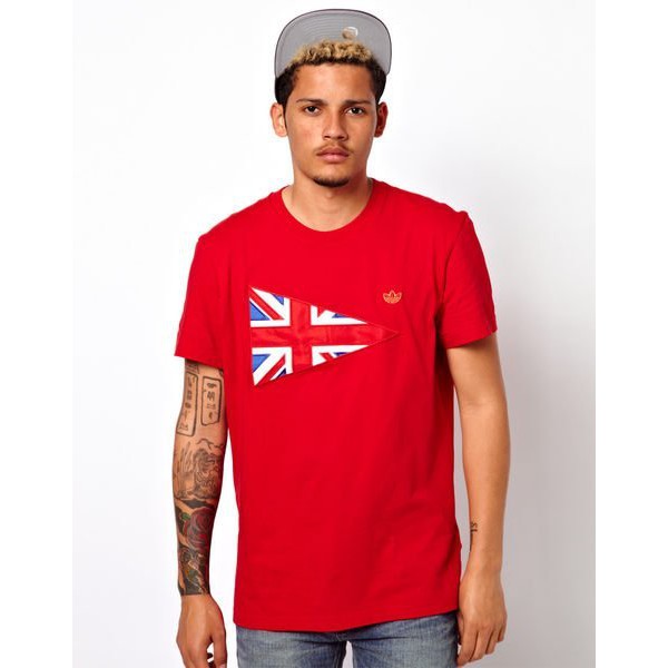 【現貨在台】Adidas Originals 愛迪達 紅色 GBR 英國國旗短T T恤 情人節 禮物