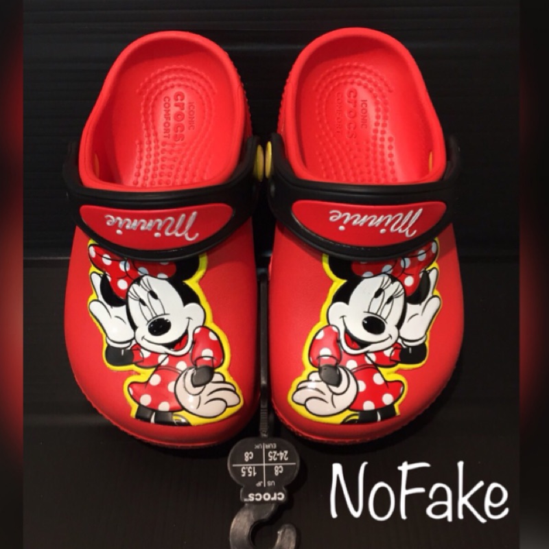 【NoFake】Crocs 卡駱馳 童鞋 防水拖鞋 懶人鞋 趣味學院米妮小克駱格- 2049958C1