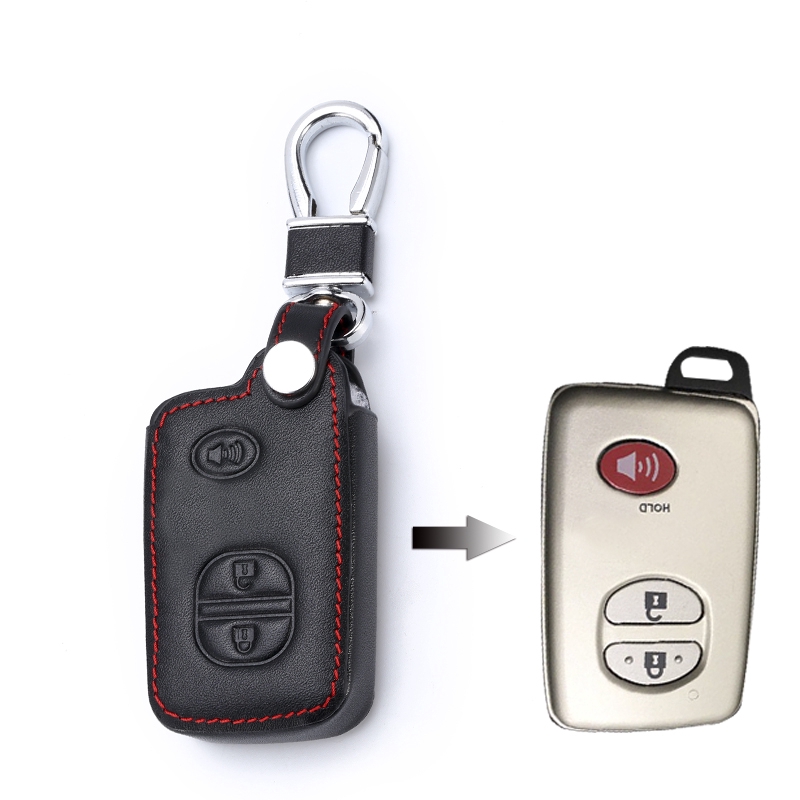 汽車鑰匙案覆蓋皮革套鑰匙包爲豐田Chr陸地巡洋艦Avensis卡罗拉花冠RAV4關鍵包保護套