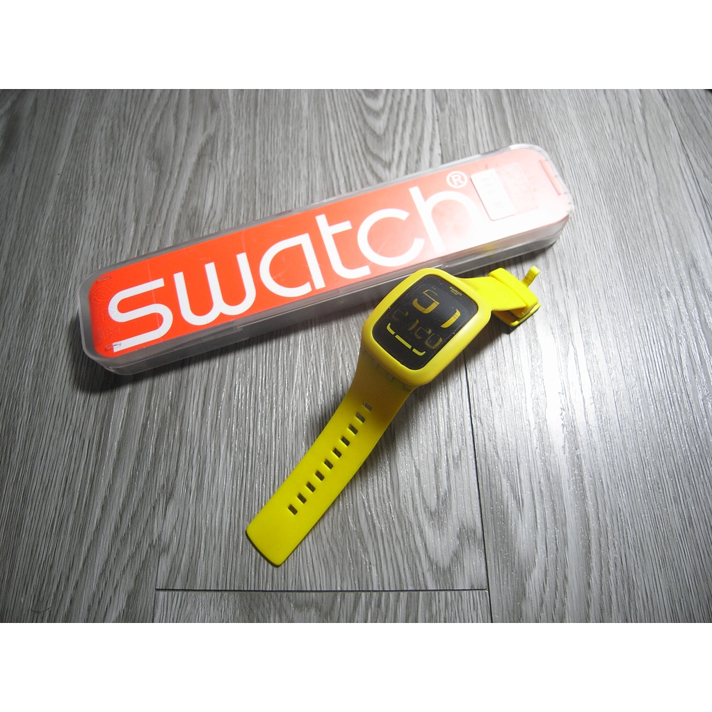 二手 盒裝 Swatch TOUCH系列 觸控式液晶螢幕電子錶 手錶  運動錶 橡膠錶帶 SURJ101