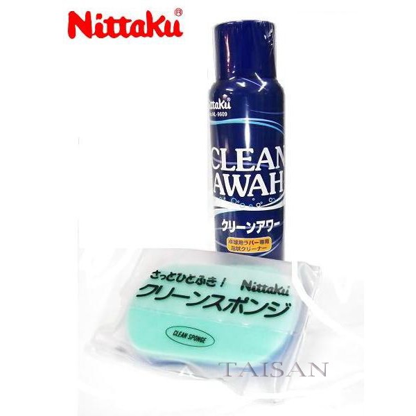 NITTAKU 桌球拍 日本製 膠皮清潔劑(附專用海綿) 90ML 現貨