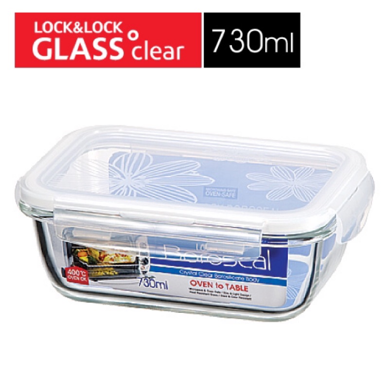 Lock&amp;Lock樂扣耐熱玻璃保鮮盒730ML(LLG430)