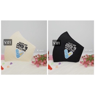 HITAM 奶油/黑色面膜我收到了我的 COVID-19 疫苗