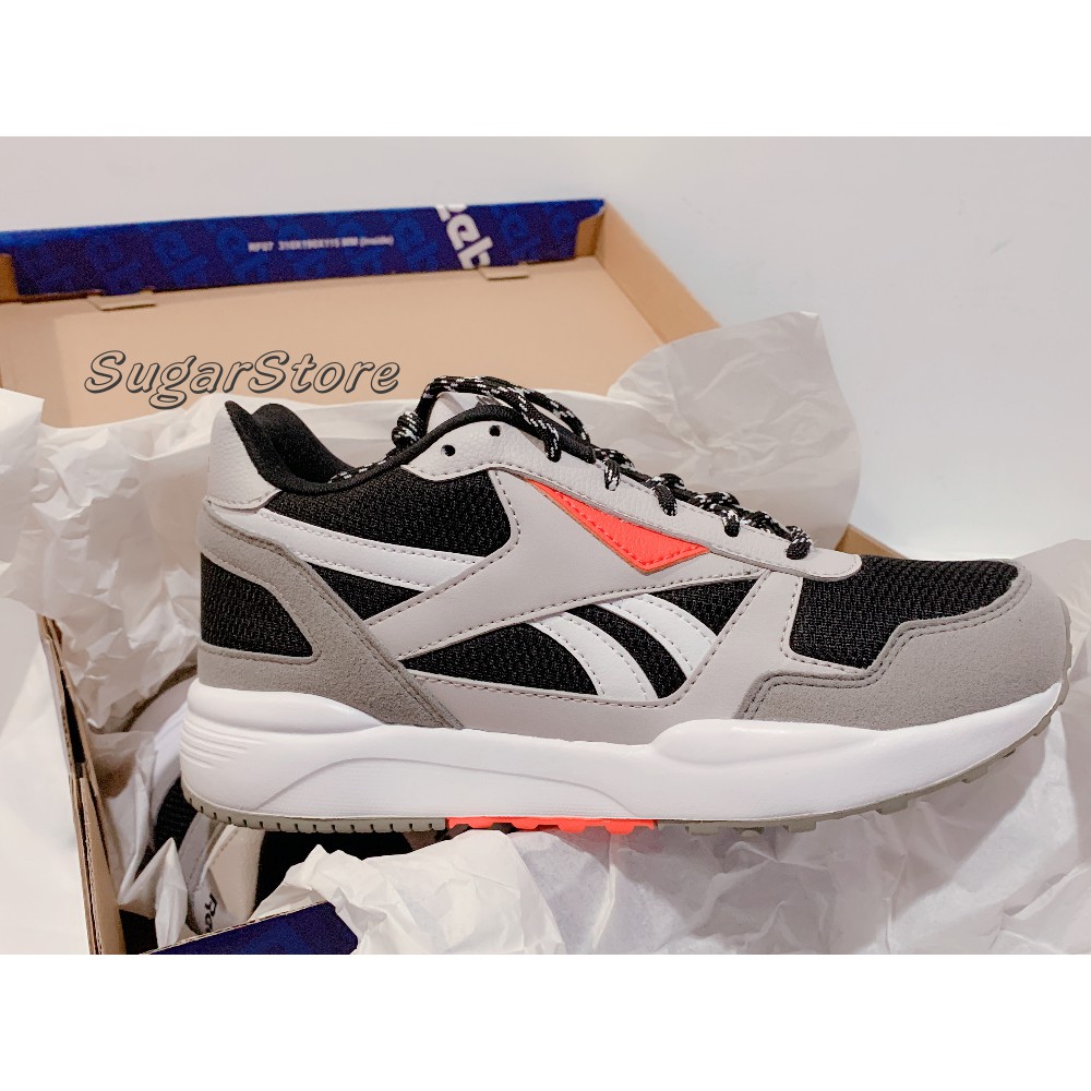 Sugar_tw - 現貨 Reebok Royal Bridge 2.0 黑灰橘 增高6公分 厚底 DV5167