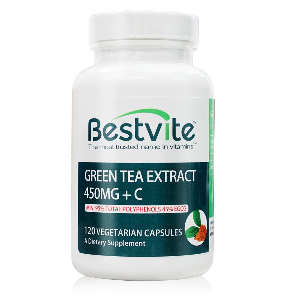 【美國BestVite】必賜力綠茶萃取+維生素C膠囊(120顆/瓶) 單入/2入/4入