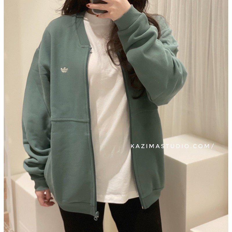 Kazima｜特價 Adidas 三葉草 GD3537 SHMOO 外套 小鬼 開襟外套 夾克 粉綠 綠色 墨綠色 綠
