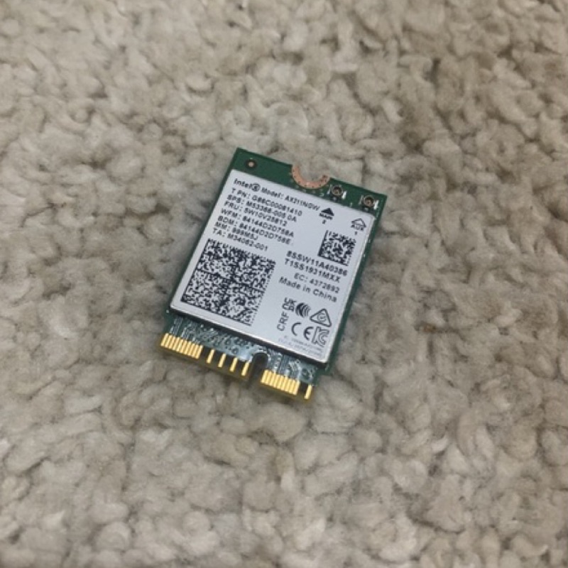 ［二手良品] Intel AX211NGW WiFi 6E高速網卡
