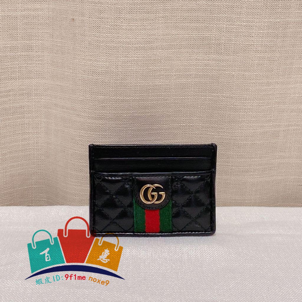 歐洲折扣代購gucci 古馳牛皮錢包卡夾卡包黑色 紅色 綠色包包 蝦皮購物
