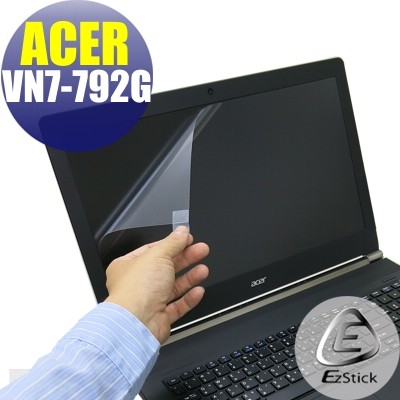 【EZstick】ACER VN7-792 VN7-792G 靜電式筆電LCD液晶螢幕貼 (鏡面防汙)