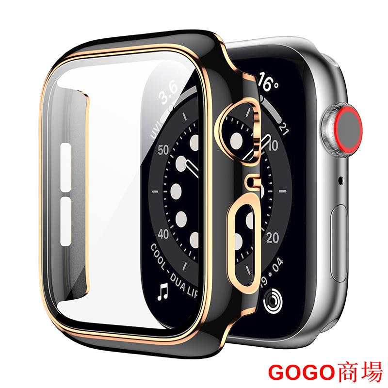 適用蘋果手表iwatch s5保護殼鋼化膜一體s6保護套apple watch6/se/5/4/3/2代通用高清殼膜一體