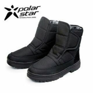 PolarStar 防潑水男保暖雪鞋│雪靴 P23627『黑』內厚鋪毛