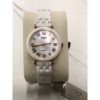 Mono 精密陶瓷系列 精密陶瓷錶框錶帶 珍珠貝殼錶面。