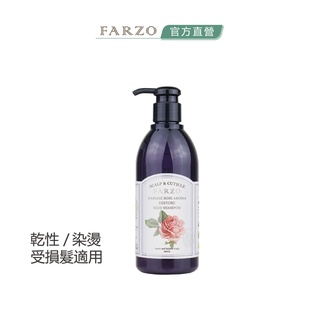 【FARZO花柔自然萃】大馬士革玫瑰修護洗髮精（300 ml）｜乾性頭皮 染燙受損髮 維持髮色