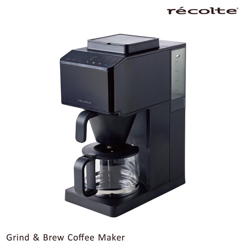 recolte 日本麗克特Grind &amp; Brew錐形全自動研磨美式咖啡機 RCD-1-BK曜石黑