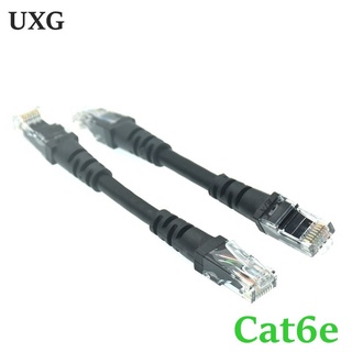 黑色短電纜 10CM 30CM 1m CAT6 CAT 5e UTP 以太網網絡電纜公對公 RJ45 跳線 LAN 電纜
