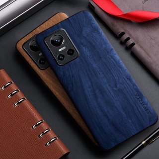 Oppo Realme GT Neo 3 Neo3 5G coque 簡單獨特設計輕巧木製圖案 pu 皮革手機殼