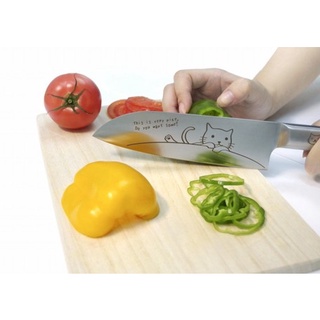 日本 代購 貓咪 三德 不鏽鋼刀 菜刀 料理刀 水果刀 可愛 廚房 用品 預購