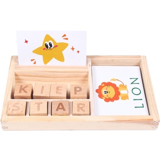 木製教具 單字拼音練習 單字遊戲 蒙氏教具 木製 環保漆