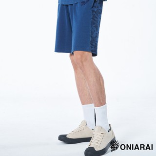 BLUE WAY 鬼洗 ONIARAI-運動短褲/丹寧滿版虎紋