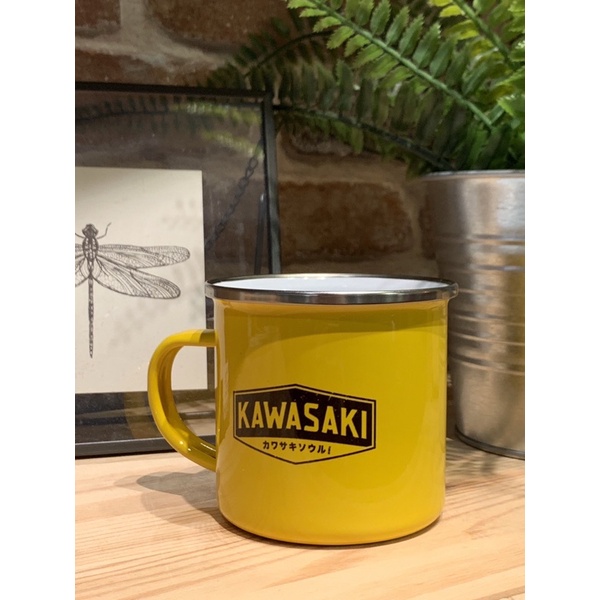 Kawasaki W800復古黃💛搪瓷杯