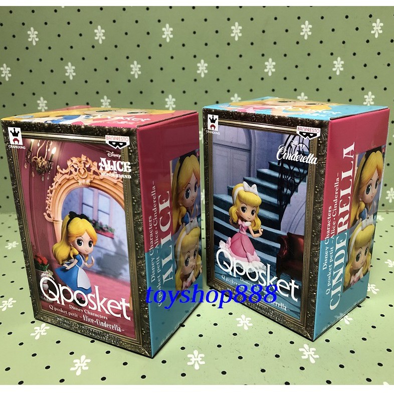 迪士尼Q POSKET PETIT艾莉絲&amp;灰姑娘 日本BANPRESTO  (888玩具店)