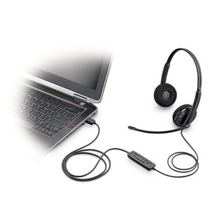美國 Plantronics C320-M USB耳麥,降噪線控,頭戴雙耳話務電腦耳機麥克風;DSP400