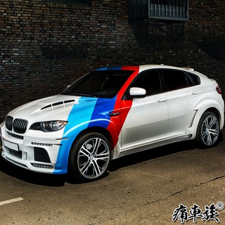 Bmw F16 X6 車身腰線熏黑車燈車燈犀牛皮m側裙貼紙汽車貼膜車頭犀牛皮車燈貼膜suntek 3m 蝦皮購物