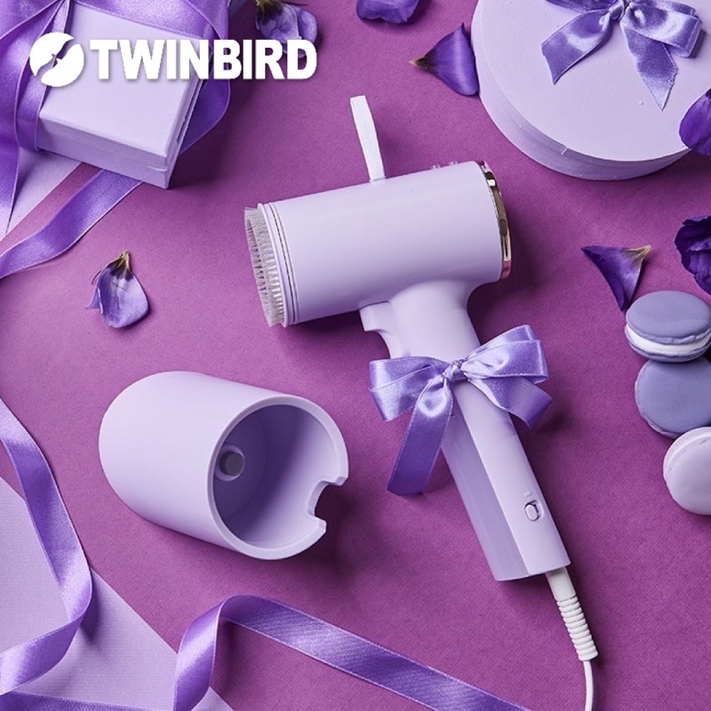 日本twinbird美型蒸氣掛燙機-丁香紫