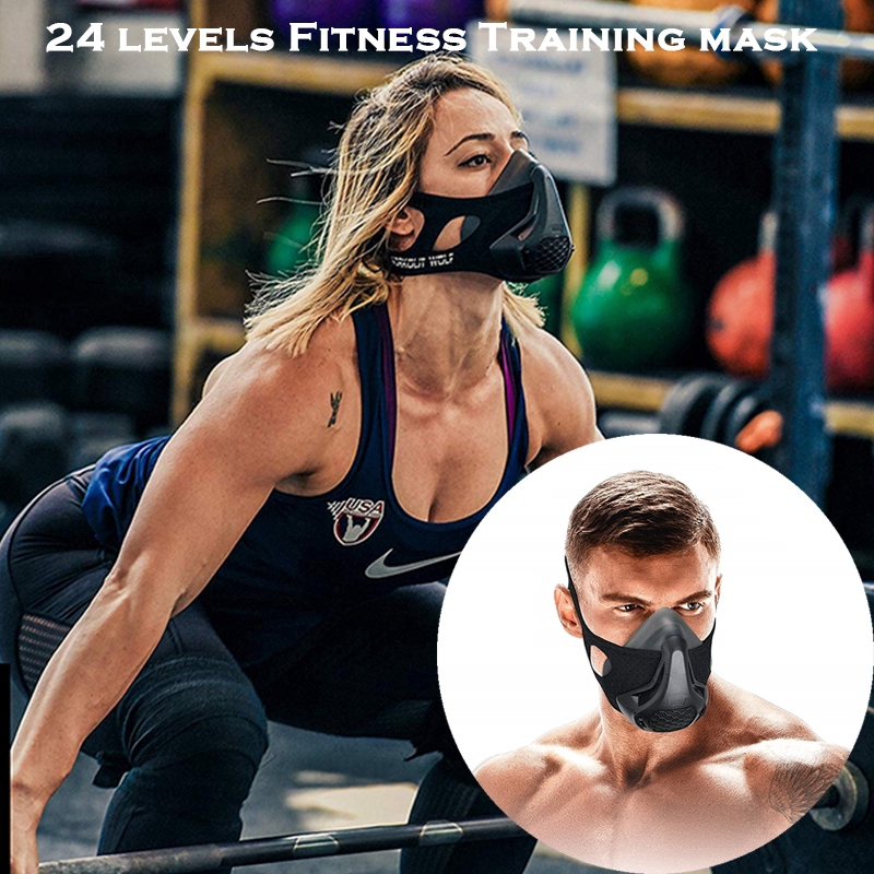 健身訓練氧氣面罩 24 檔可調氧氣自控運動面罩