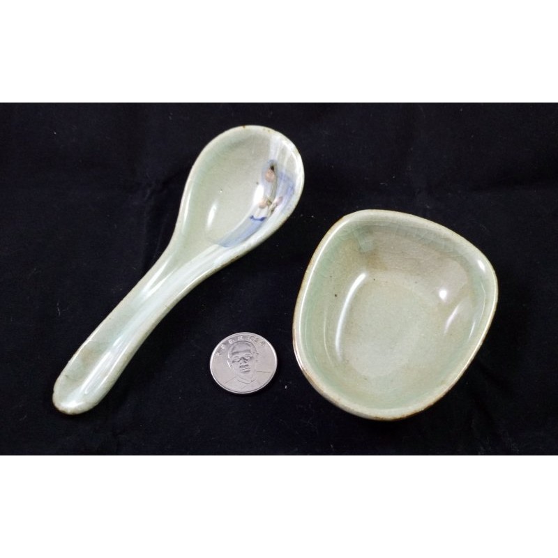 綠裂釉陶 湯匙 座 瓷器 湯匙架組 餐具 廚具 匙 勺 調羹 日本製 陶瓷 食器 可使用 微波爐 電