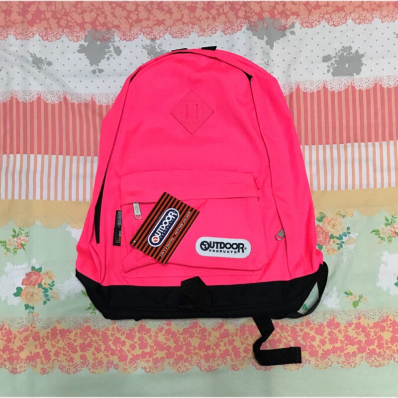 全新 正版 OUTDOOR 經典 後背包 背包 螢光 桃紅色 粉紅色 輕量 耐磨 OD453PK 休閒後背包