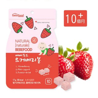 韓國 bebefood寶寶福德 草莓優格豆逗餅(17g) 豆豆餅 逗逗餅