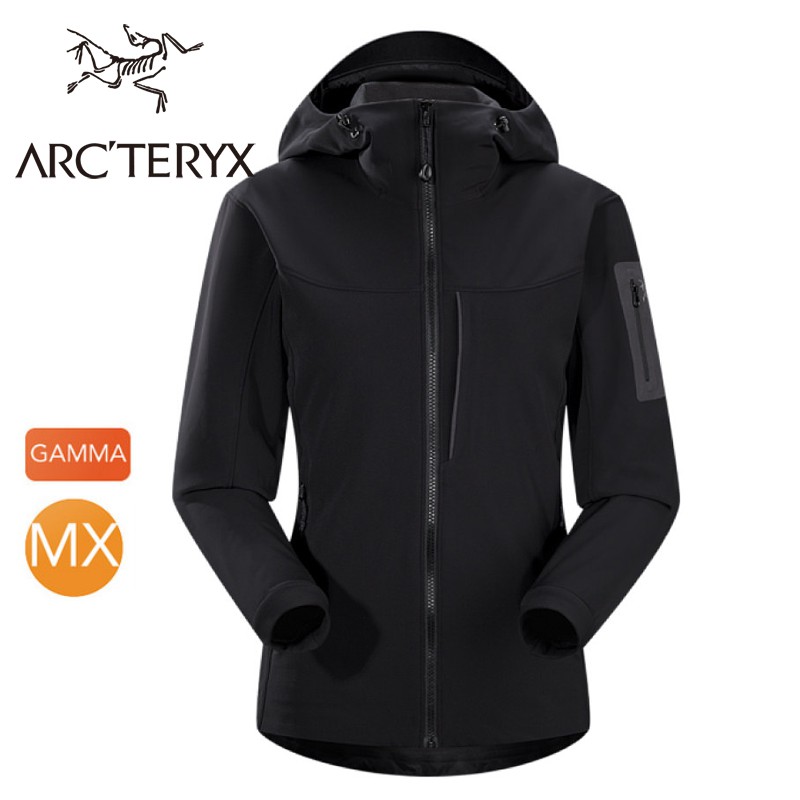 ARC TERYX 始祖鳥 女款 Gamma MX Hoody 烏鶇黑 連帽軟殼外套/保暖外套/悠遊山水