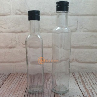 【Daylight】玻璃瓶(含蓋)250cc方瓶/圓瓶 果酒瓶/檸檬醋/果醋瓶/空酒瓶/麻油瓶