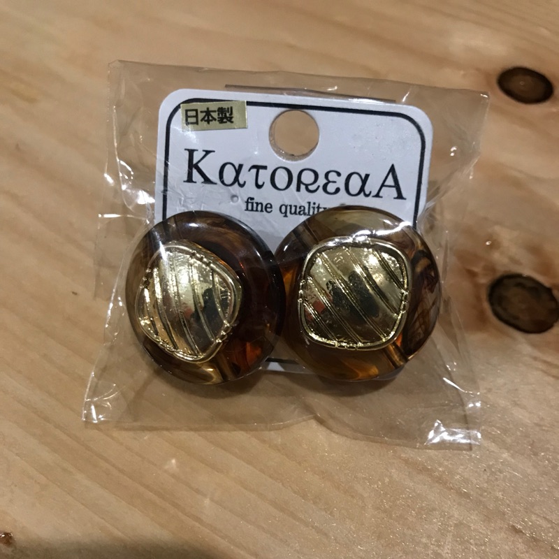 日本製❤️琥珀糖果方塊夾式耳環