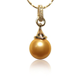 小樂珠寶設計3A圓形珍珠項鍊南洋深海貝珍珠墜鍊項鍊【再附鏈子選擇】