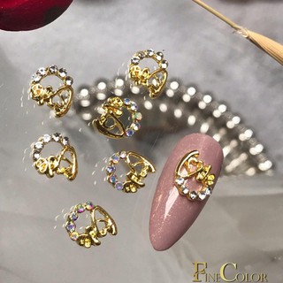 愛心Love花圈鑲鑽飾品【Z/42】「FC旗艦店」