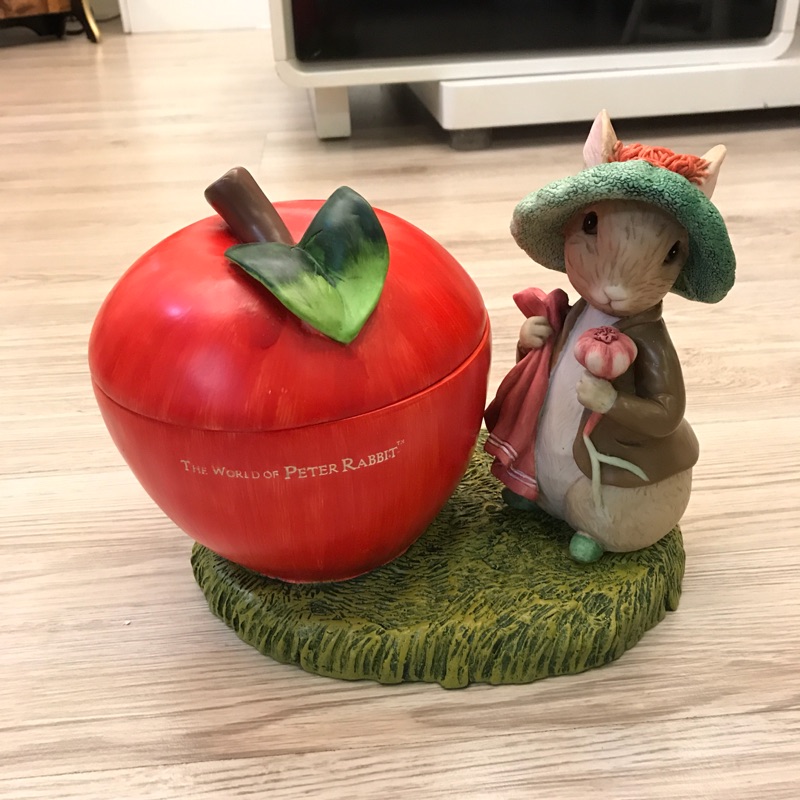 比得兔PeterRabbit 班傑明蘋果置物罐/收納罐，可愛造型可收納糖果餅乾